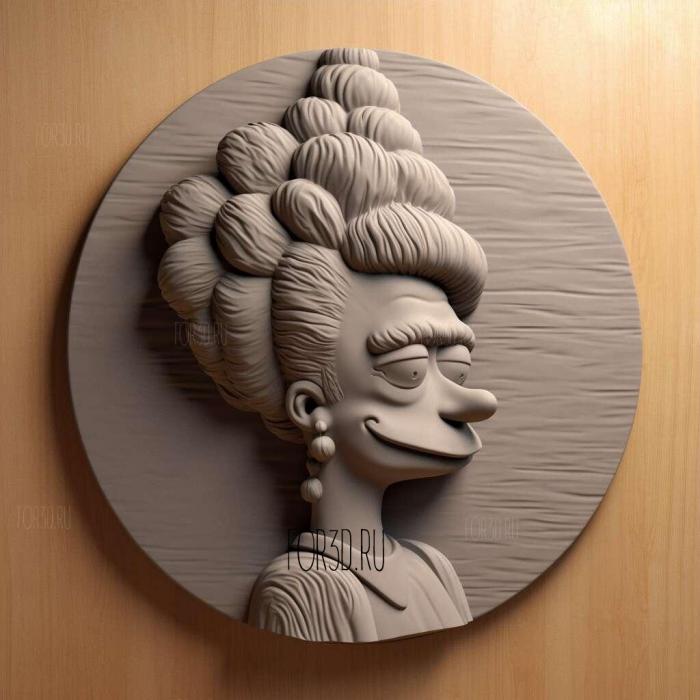 marge simpson 2 3d stl модель для ЧПУ